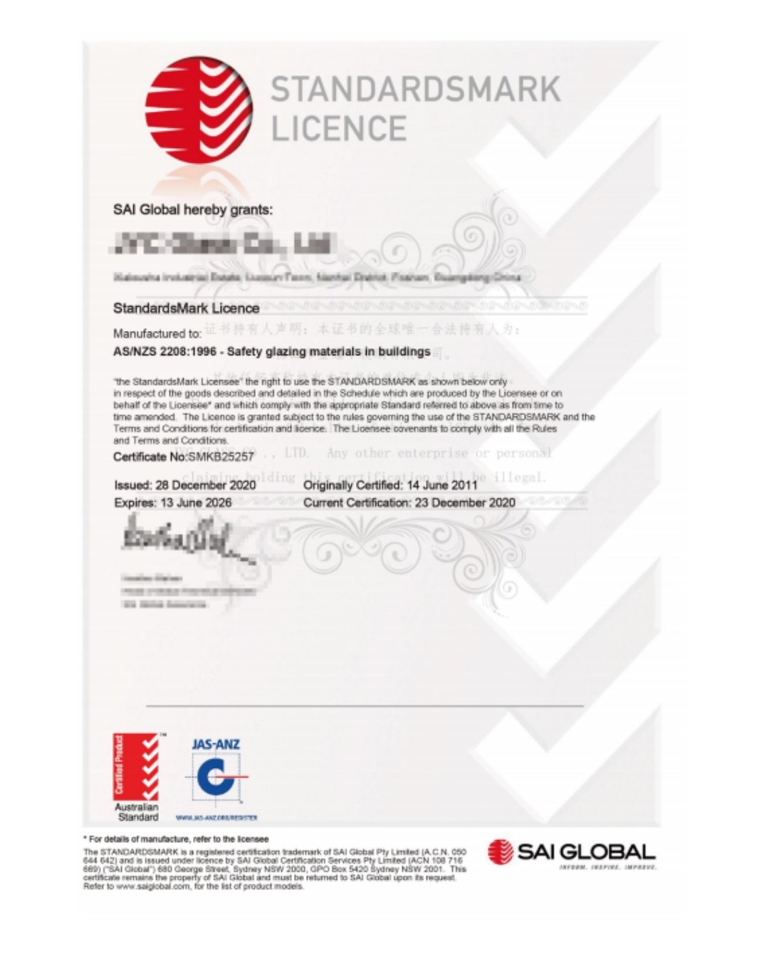 australia certificate. (4)