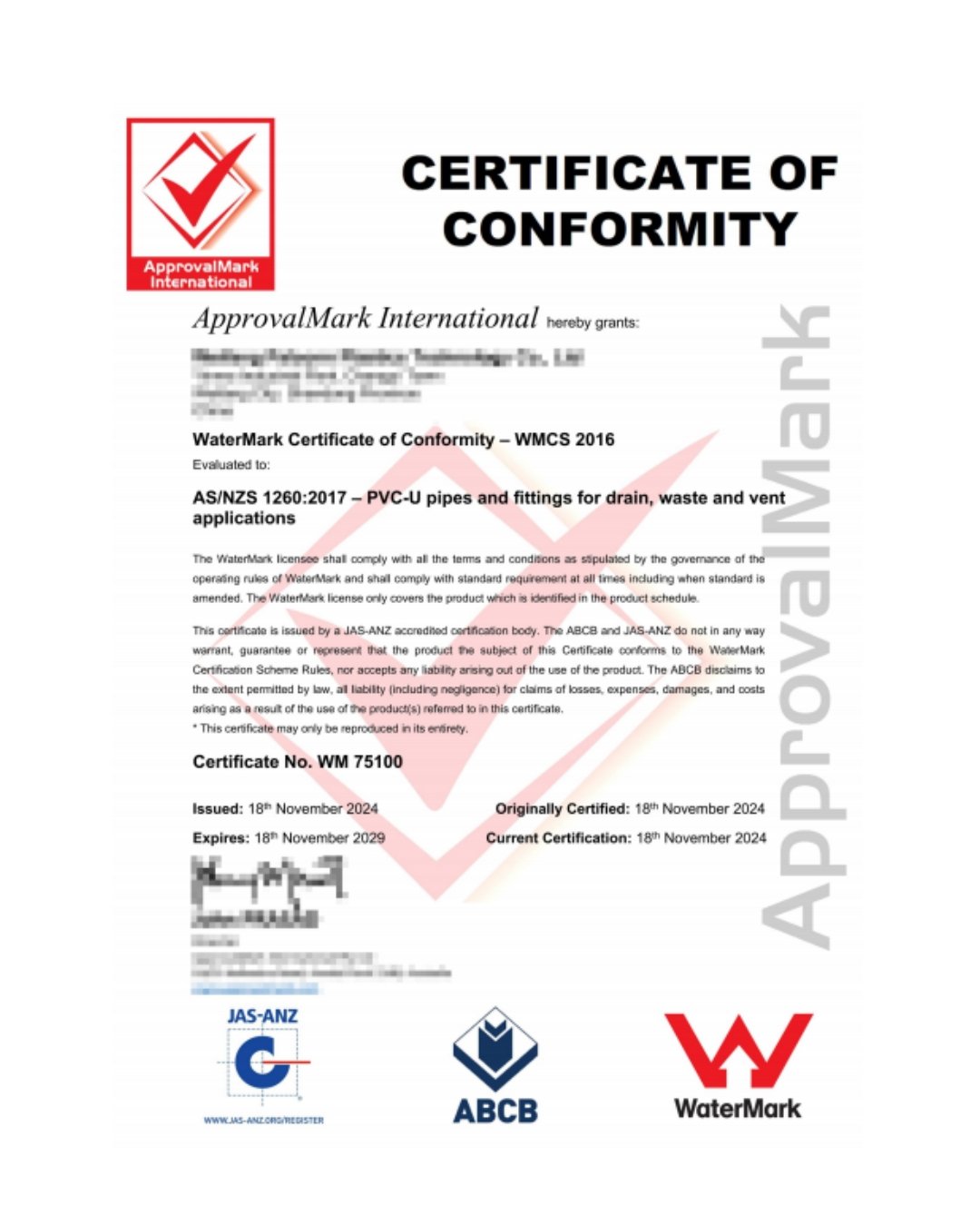 australia certificate. (5)